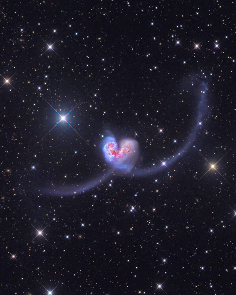 Heart-Shaped Galaxy Merger